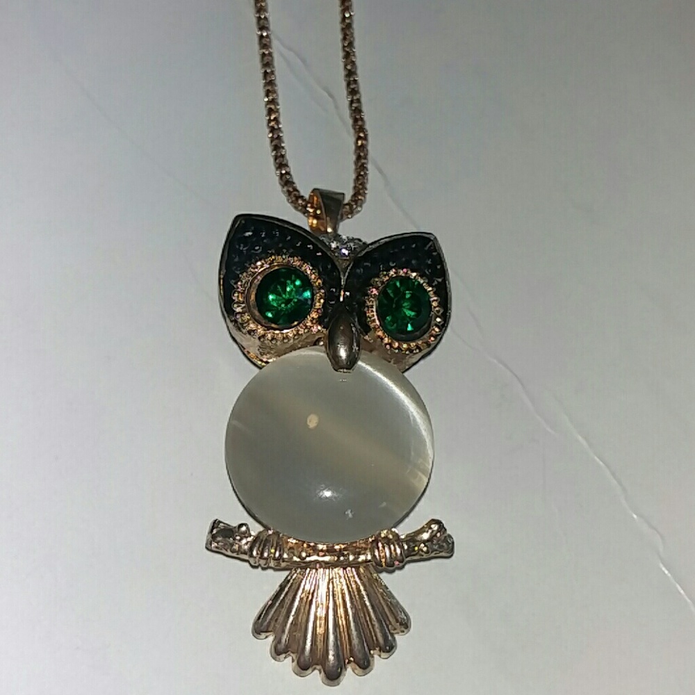 3/$20 Nwot Bobble head owl on long golden braid